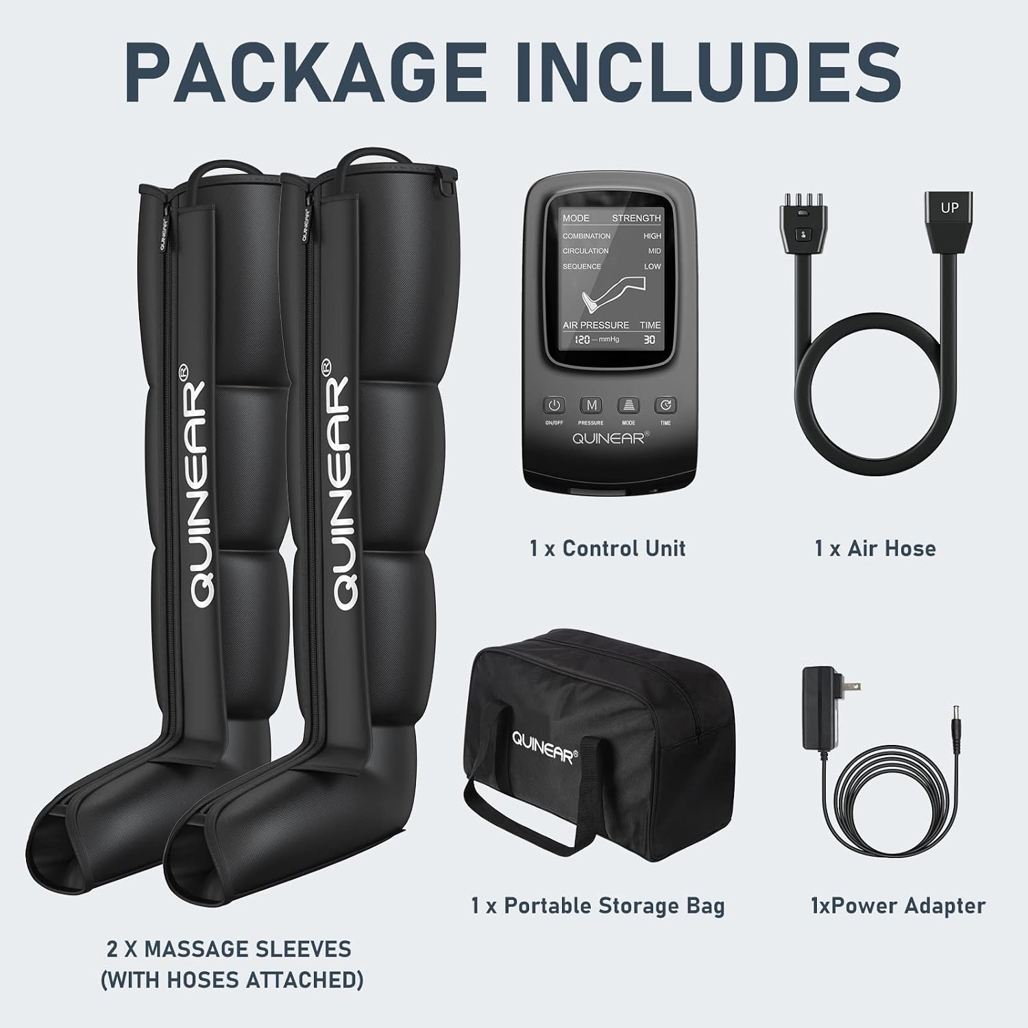 Thumbnail 6 de QUINEAR Air Compression Recovery System – Professional Sequential Boots for Leg and Foot Recovery