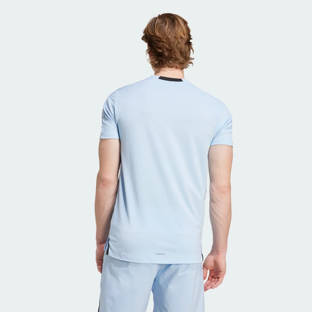 Detalle 2 de Camiseta Designed for Training Workout de Adidas — Azul