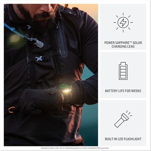 Detalle de Garmin fēnix 8 Solar Sapphire, 47mm DLC Titanium Black/Pebble Gray