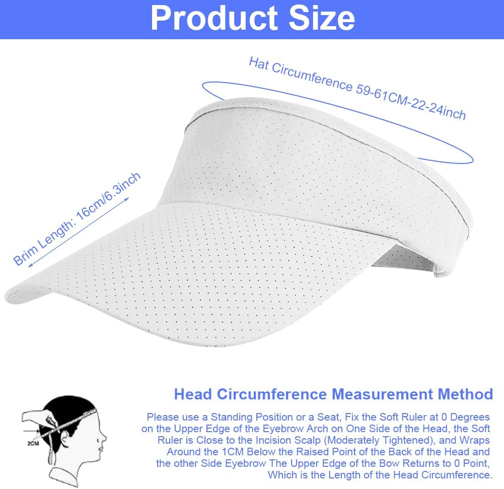 Detalle de Aomig Cappelli con Parasole: Berretto da Tennis e Golf con Visiera, Uni‑Taglia, 55–62 cm