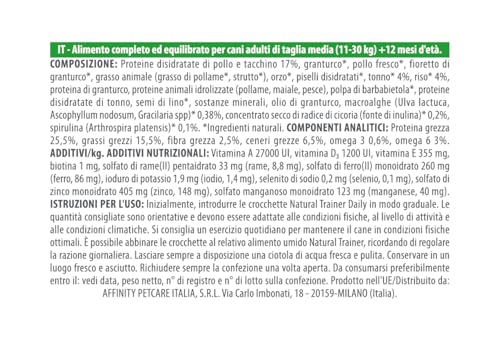 Detalle 2 de Natural Trainer Medium Cibo per Cani Adulti con Tonno – 12kg