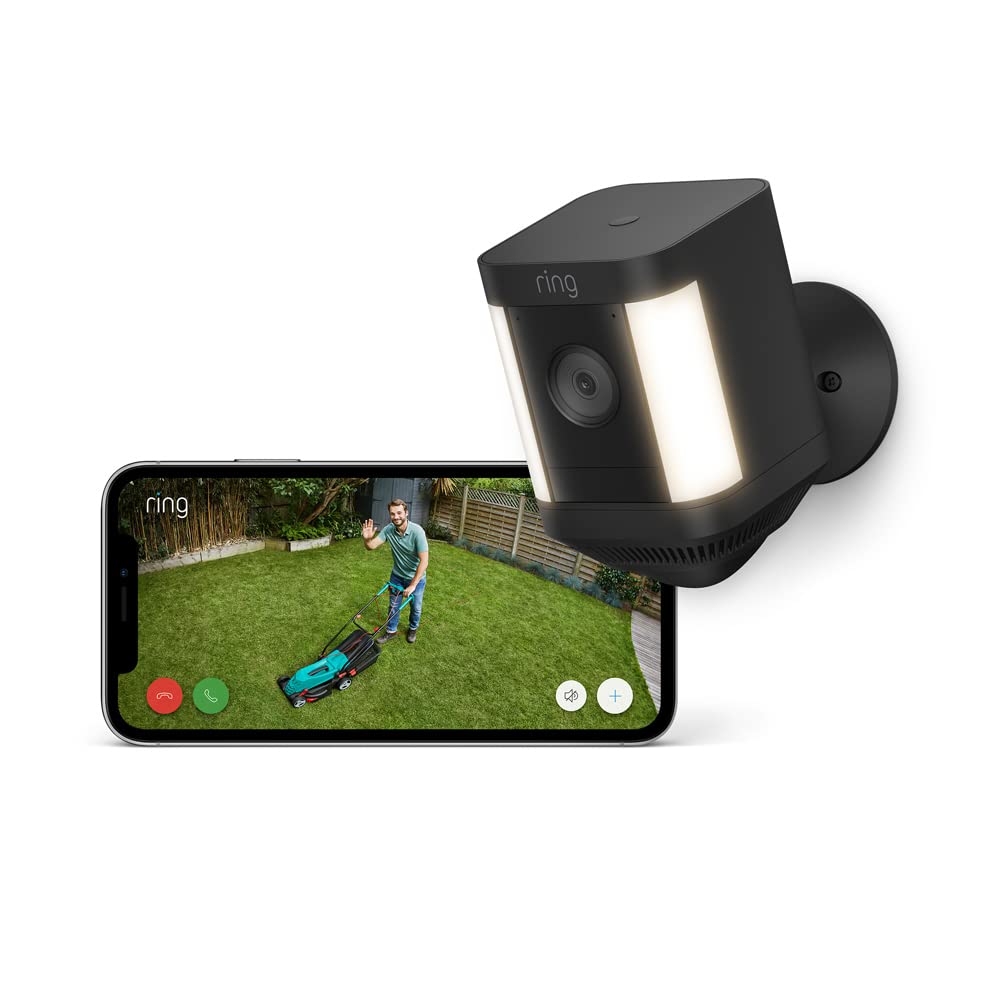 Detalle 2 de Ring Spotlight Kamera Plus Akku (Spotlight Cam Plus) – Außen-Überwachungskamera mit WLAN, LED-Strahler, HD-Video und Sirene