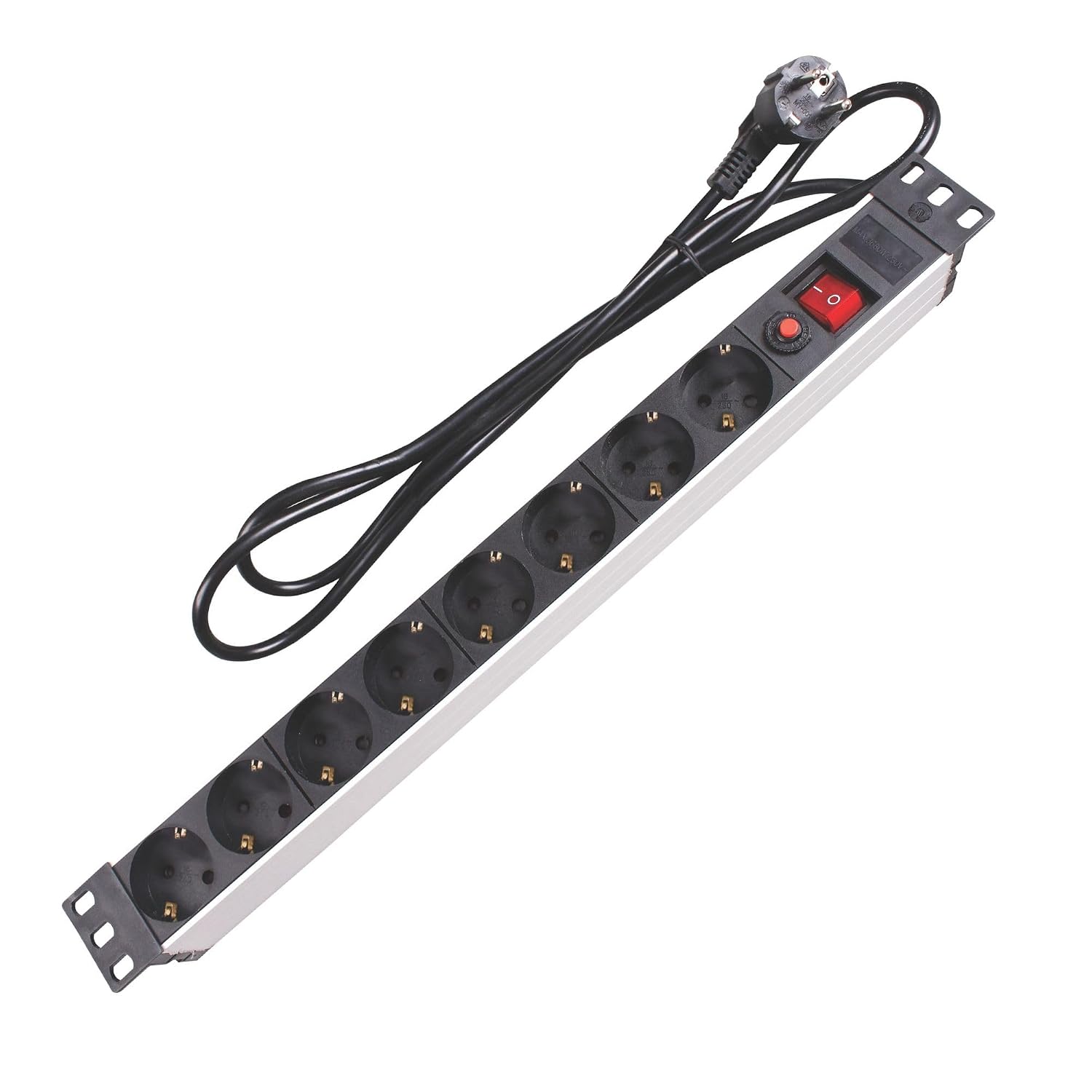 Detalle de Perel PDU-Steckdosenleiste 8 Schuko, 3680 W