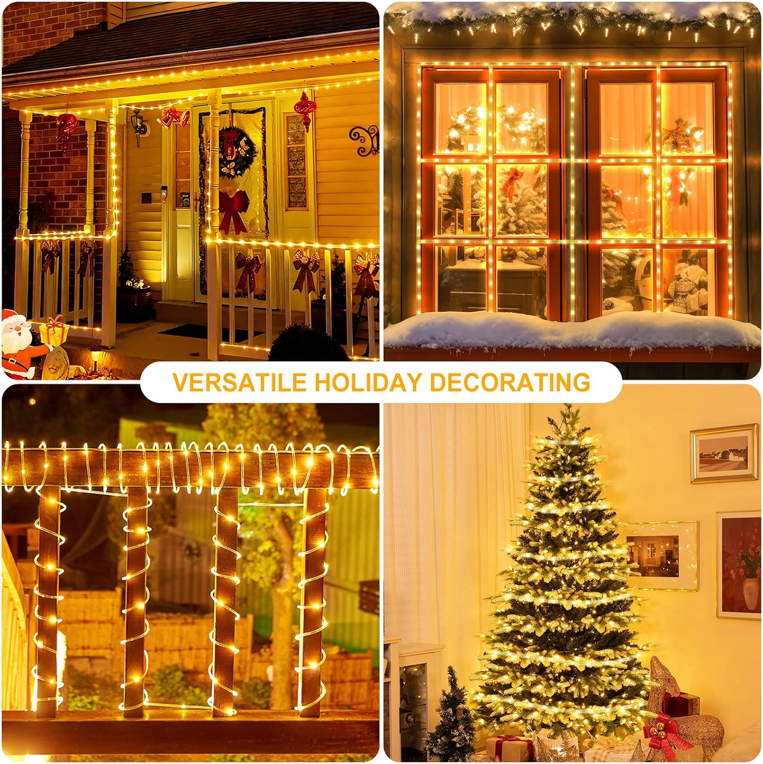 Thumbnail 6 de Auting Lichterschlauch Außen mit Fernbedienung, 13 m – 200 LEDs, IP65, dimmbar, Timer