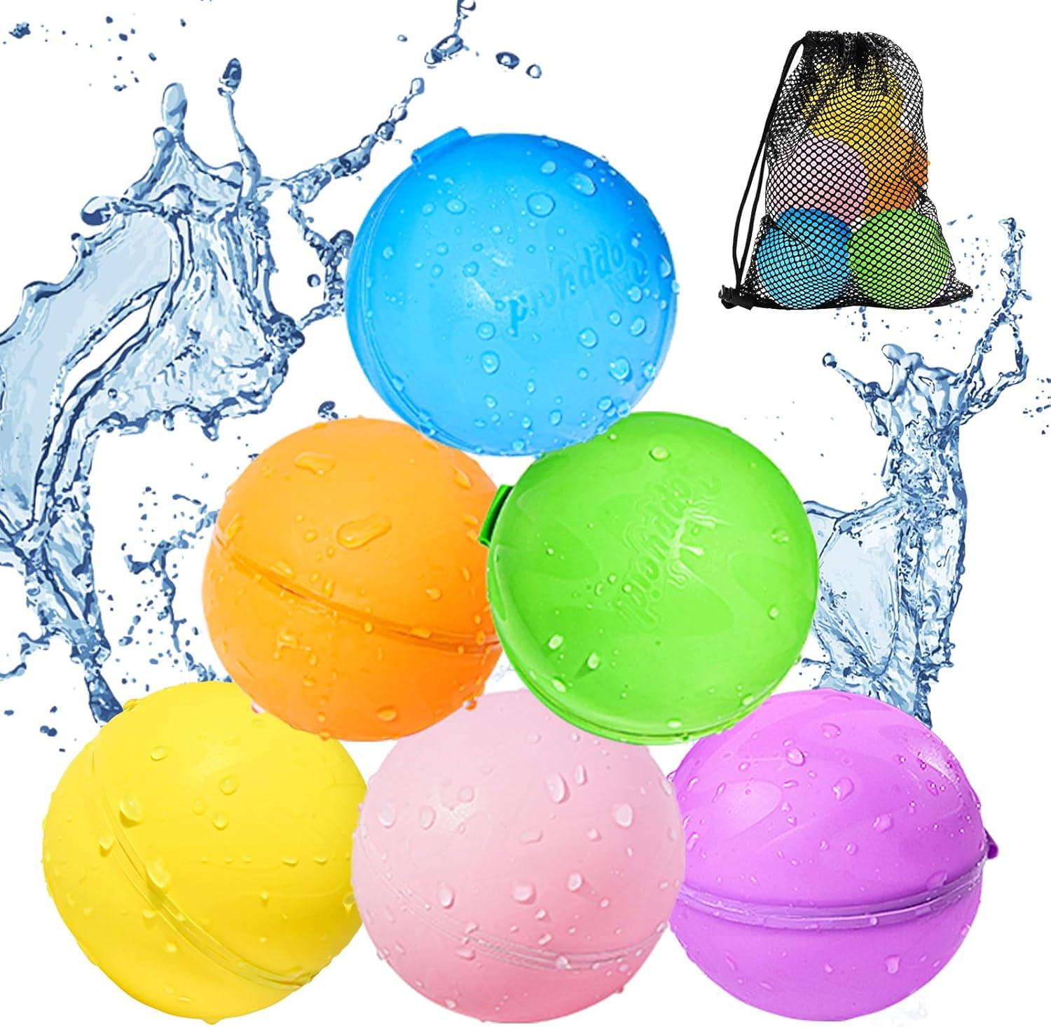 Detalle de Smasiagon 6PC Reusable Magnetic Water Balloons: A Practical, Eco-Friendly Outdoor Toy Set