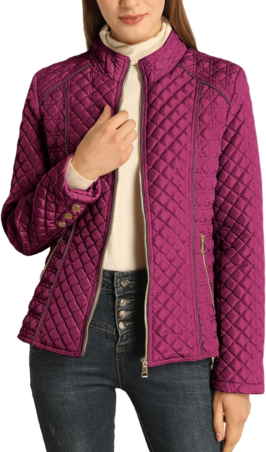 Detalle 2 de Bellivera Women's Quilted Puffer Jacket đŹ