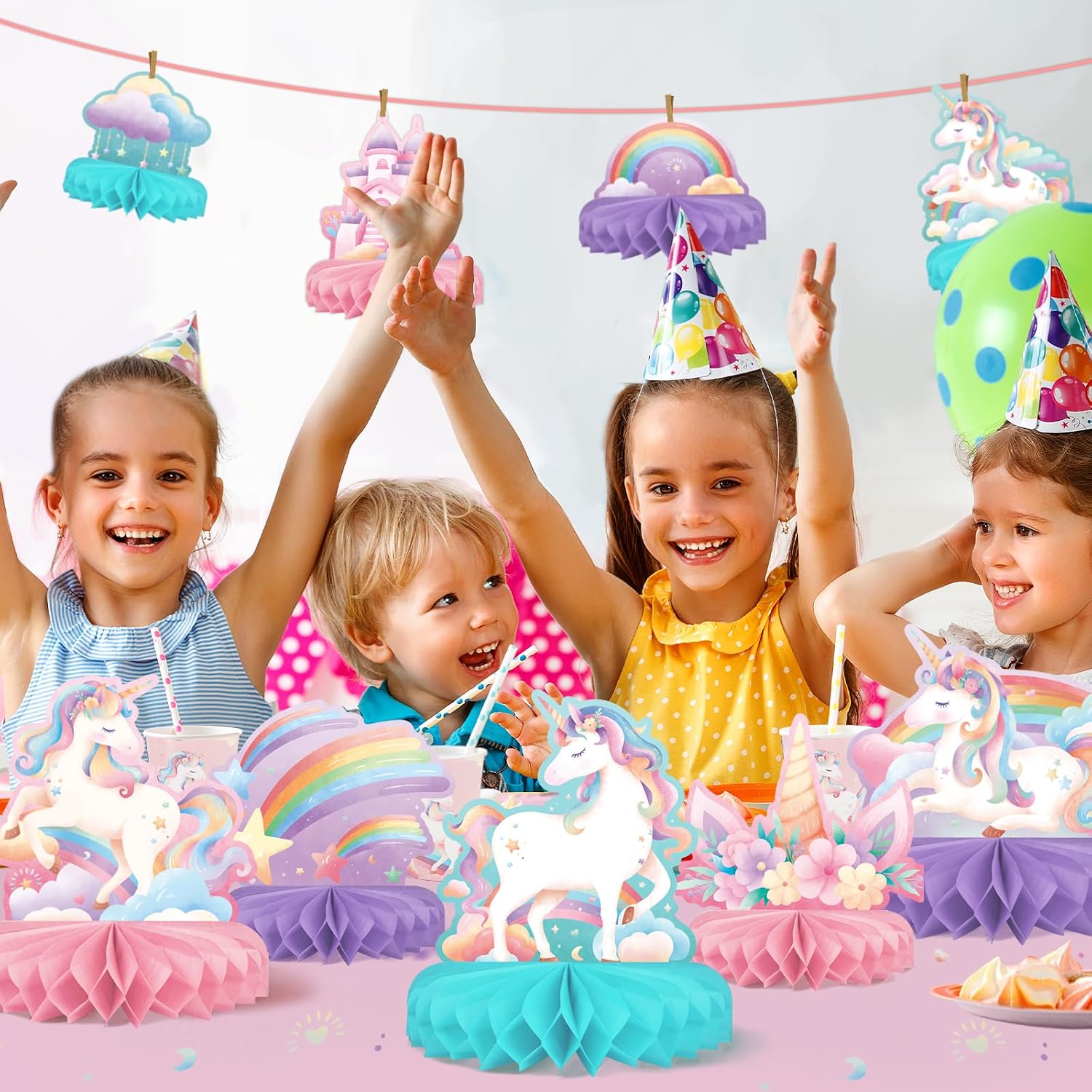 Thumbnail 4 de Unicorn Birthday Party Supplies Set ๐