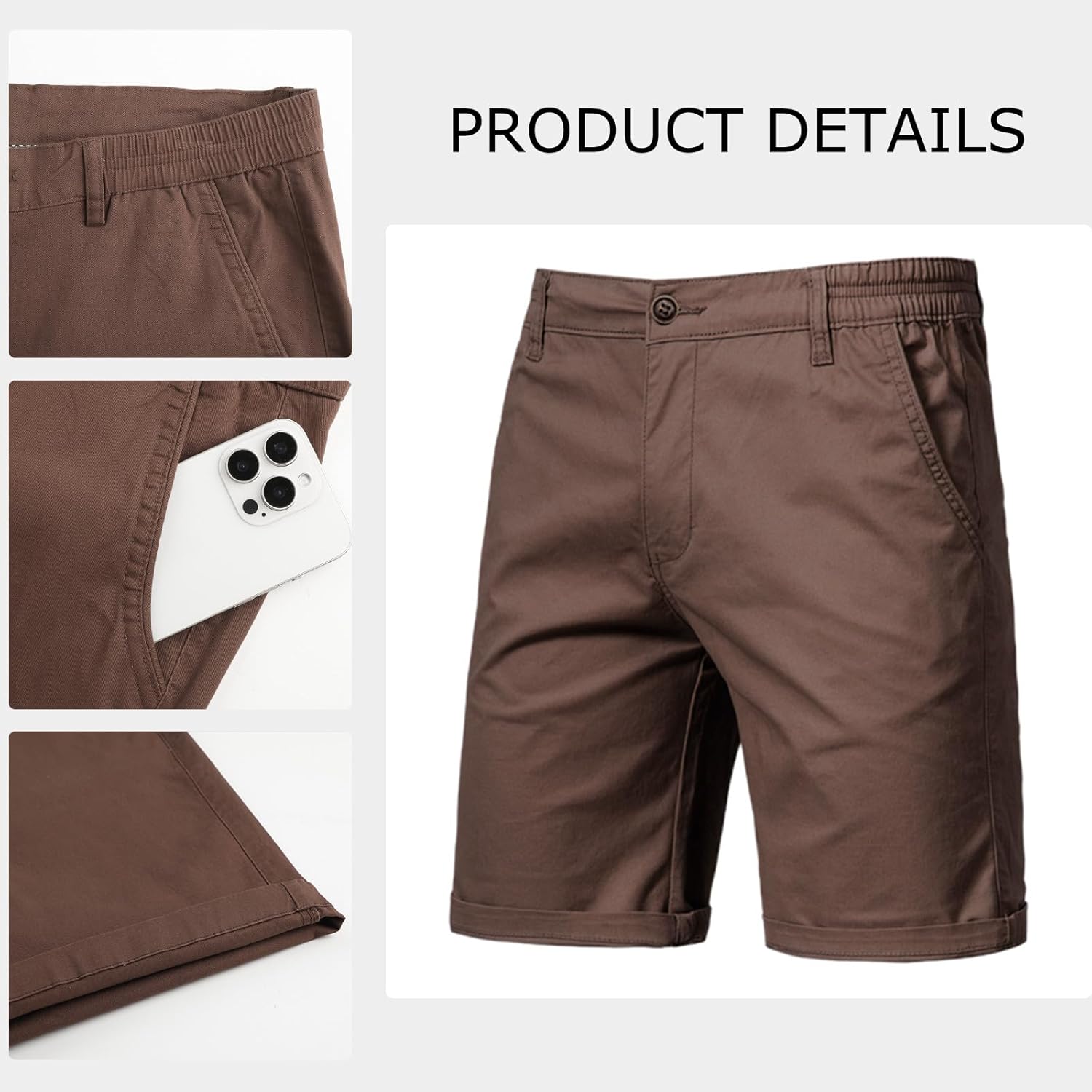 Thumbnail 4 de Zetieny Kurze Hosen Herren – Sommerliche Baumwoll-Chino mit praktischen Taschen