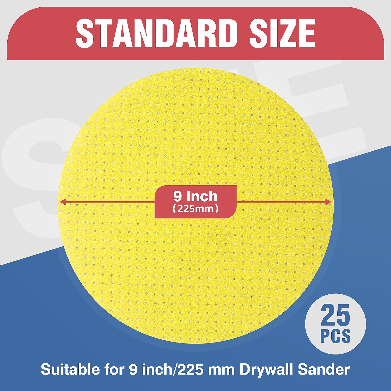 Detalle 2 de Selead 225 mm Schleifpads 25er Set Schleifscheiben