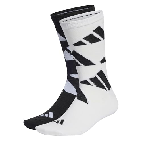 Detalle de ADIDAS AEROREADY Crew Socks 2 Pairs 🧦 Blancas/Negras