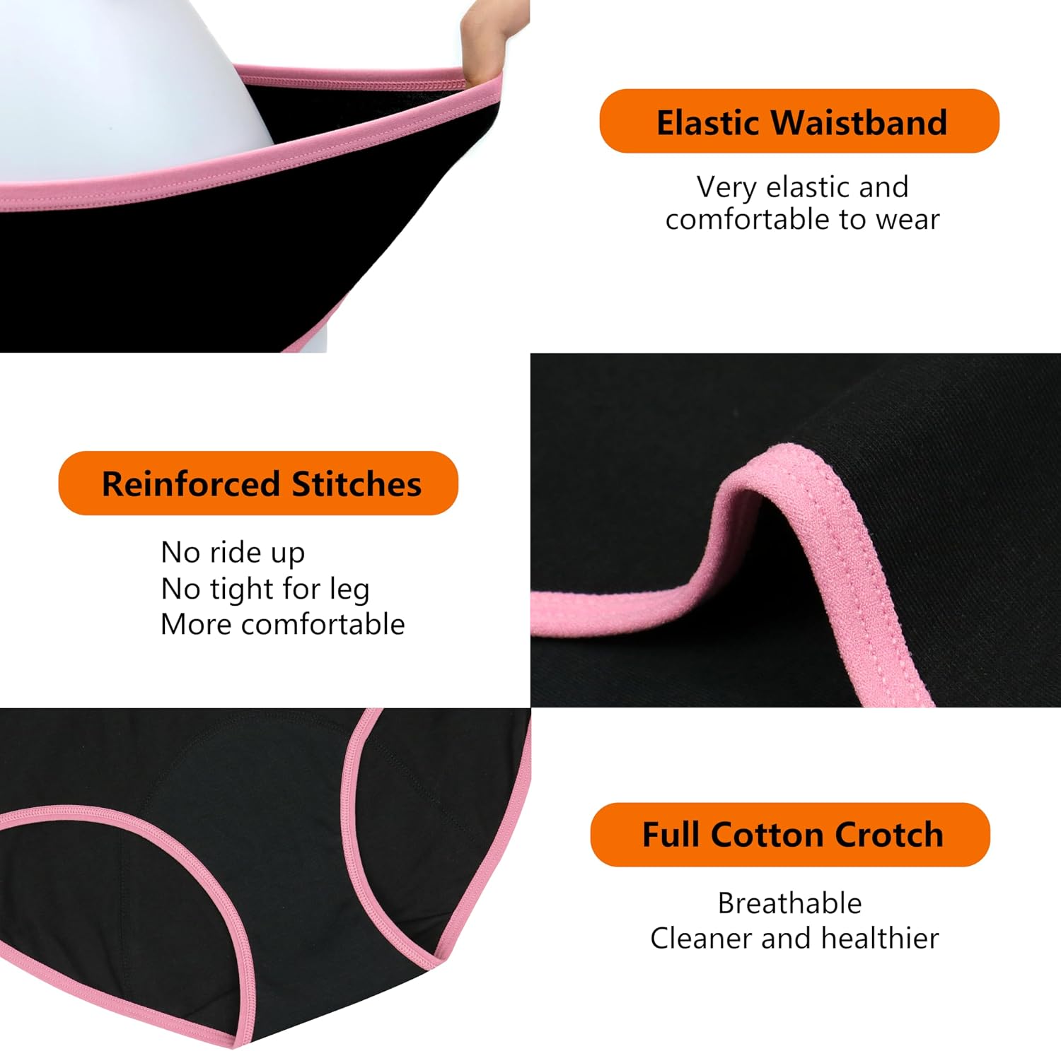 Detalle 2 de Mesachy Teen Period Underwear, Cotton