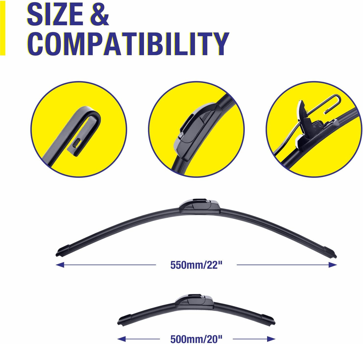 Thumbnail 1 de 22"+20" Windshield Wiper Blades Replacement