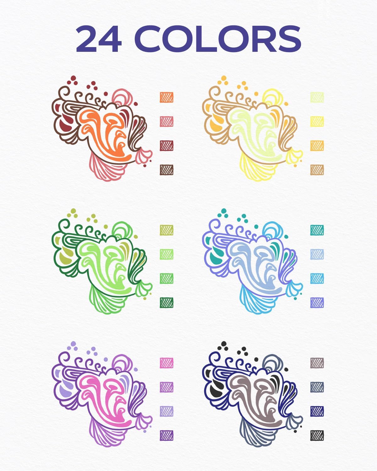 Detalle de Four Candies Colored Pens 0.7 mm