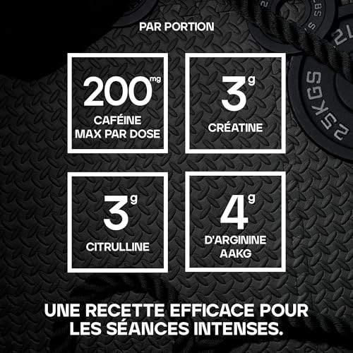 Detalle de Bulk Poudre Pré-Workout Dope, Blue Framboise – énergie intense et concentration pour vos séances