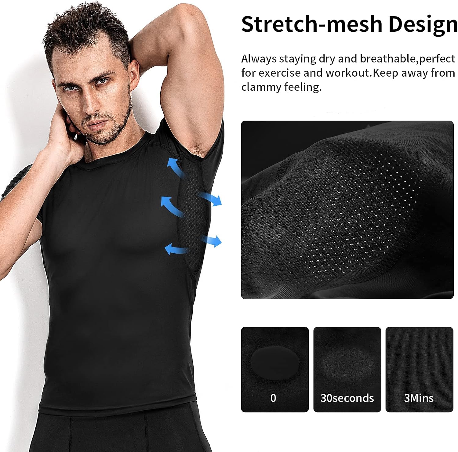 Thumbnail 2 de Niksa Compression Top for Men — Short Sleeve Base Layer