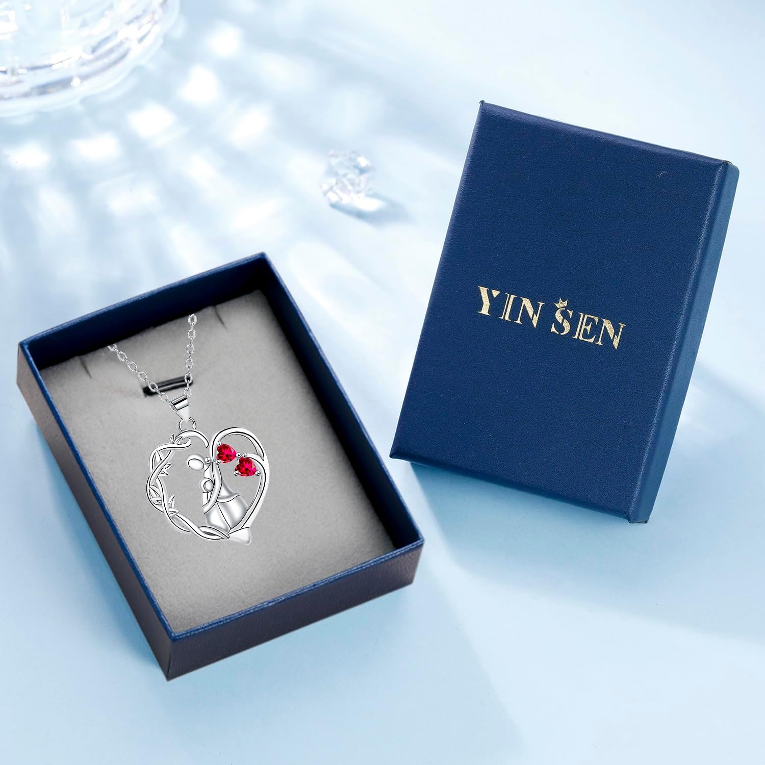 Thumbnail 6 de Yinsen Mutter & Tochter Halskette 925 Sterling Silber mit Geschenkbox