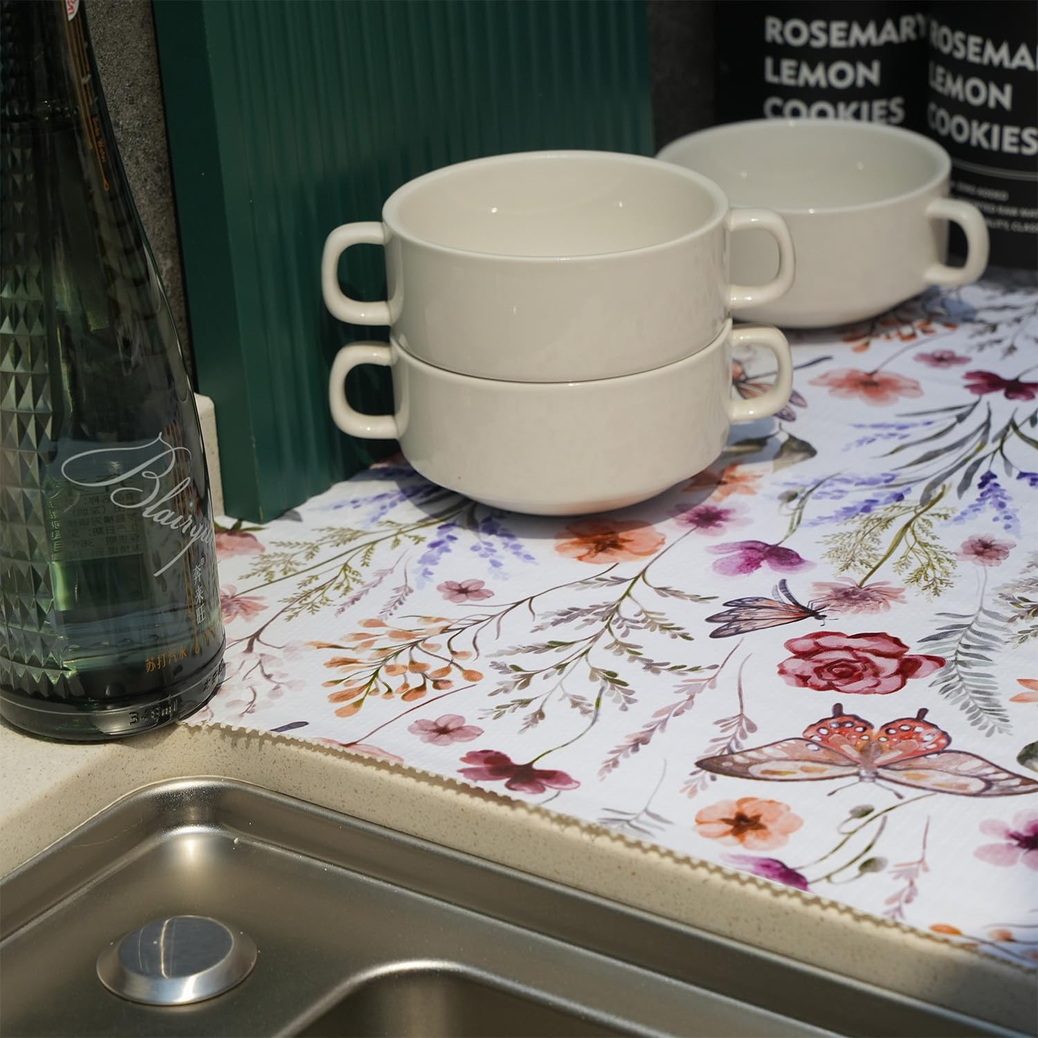 Thumbnail 6 de Floral Shelf and Drawer Liner 12in x 20ft
