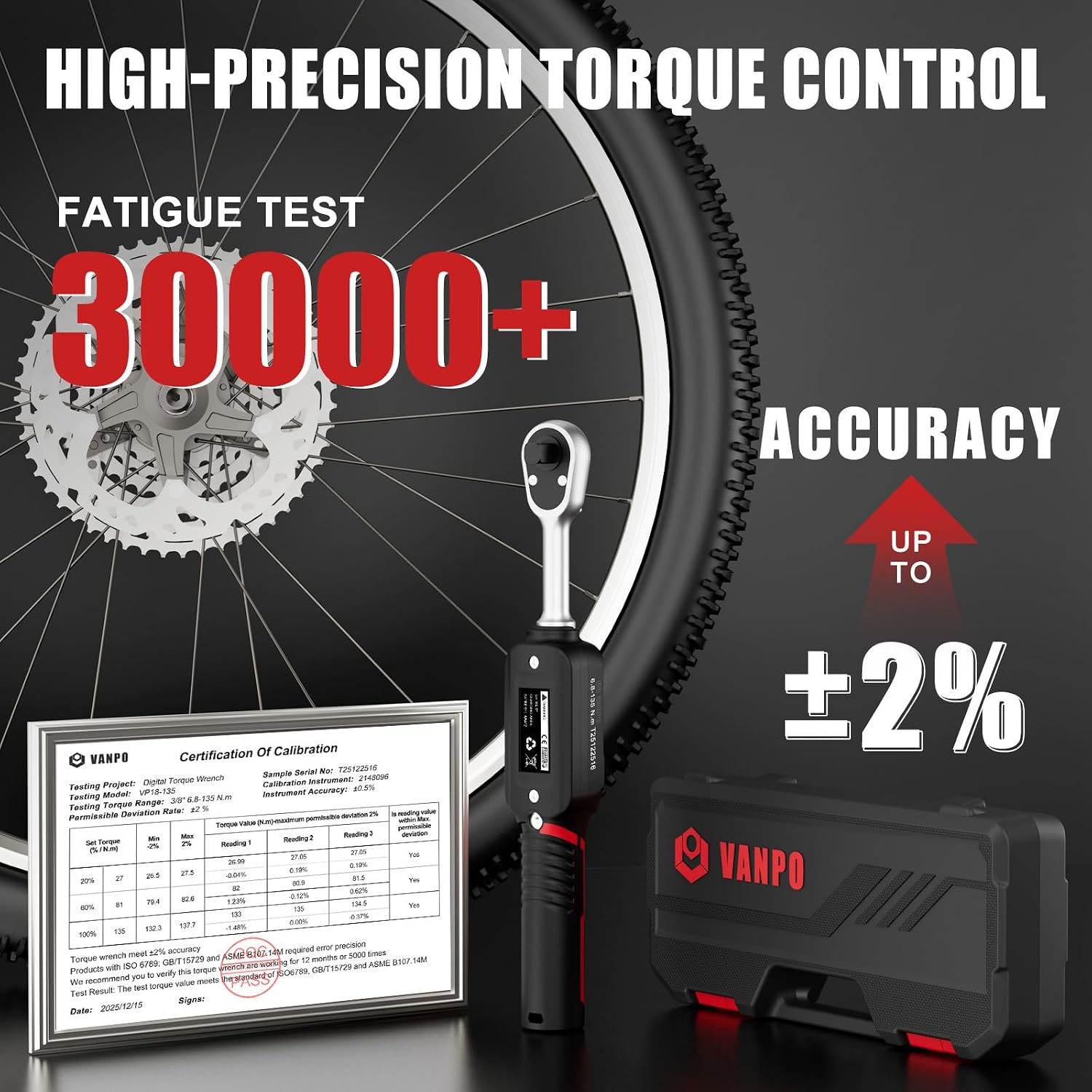 Detalle de VANPO Digital Torque Wrench 3/8-Inch