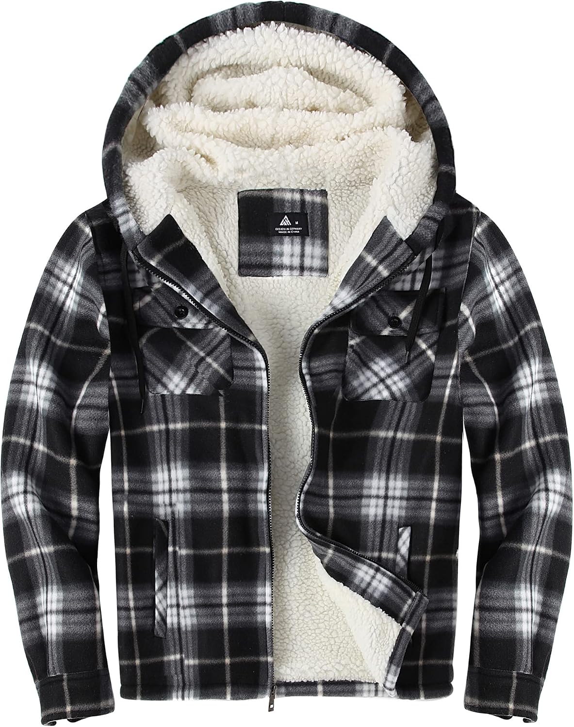 Detalle de JACKETOWN Giacca in pile con cappuccio quadri