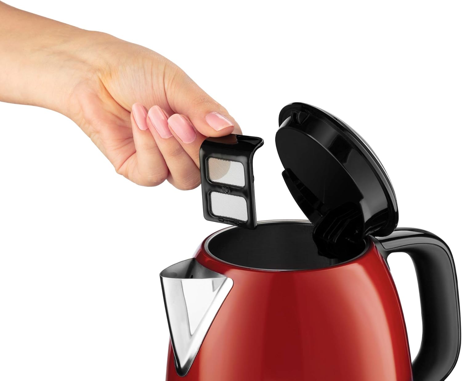 Thumbnail 5 de Russell Hobbs Wasserkocher klein Colours+ 1 l, Edelstahl Rot (24992-70) – 2400 W mit Schnellkochfunktion