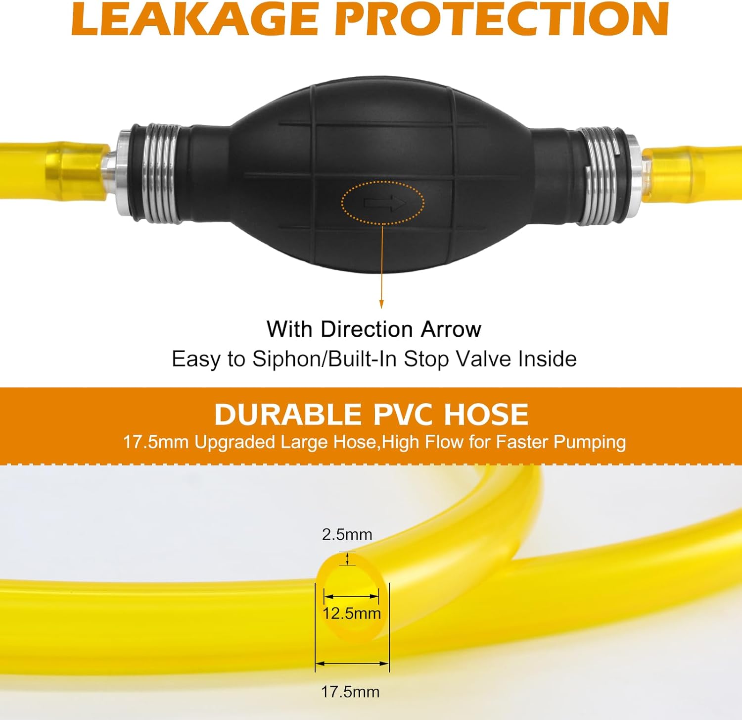 Thumbnail 2 de Gasoline Transfer Pump – Portable Hand Fuel Siphon for Quick, Controlled Transfers