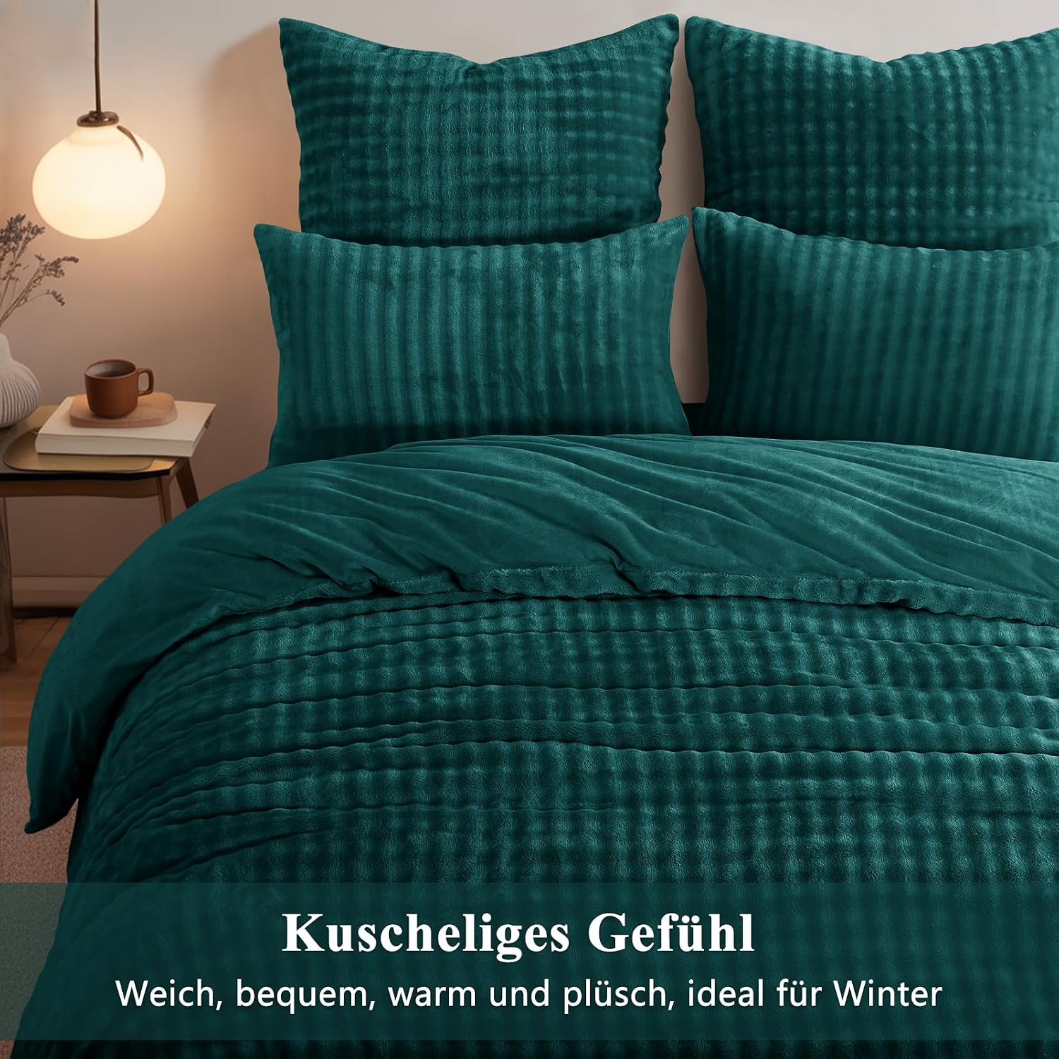 Thumbnail 6 de RUIKASI Winter Plüsch Bettwäsche 135x200