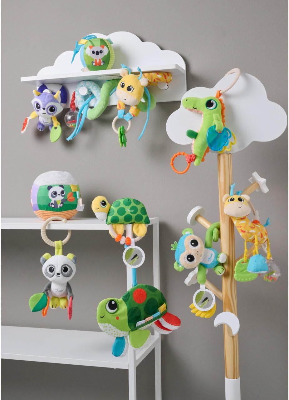 Thumbnail 2 de Chicco Hochet Singe avec Anneau de Dentition Doux et Miroir – Attache Poussette, Lavable en Machine (3–24 mois)