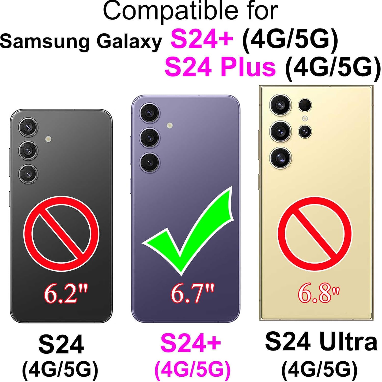 Thumbnail 1 de Haninsuze Handyhülle für Samsung Galaxy S24 Plus – PU-Leder Flip Case mit Kartenfach, Ständer und Kameraschutz