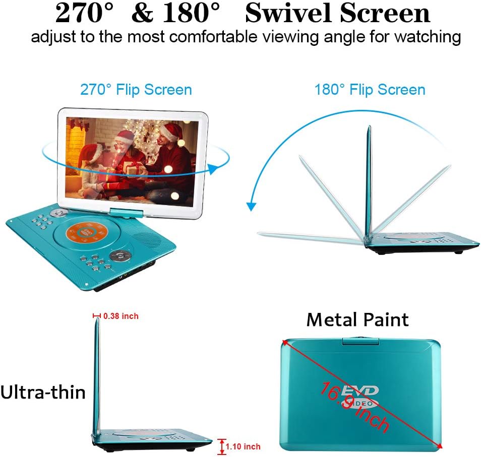Thumbnail 4 de YOOHOO 14 inch Portable DVD Player 3500 mAh
