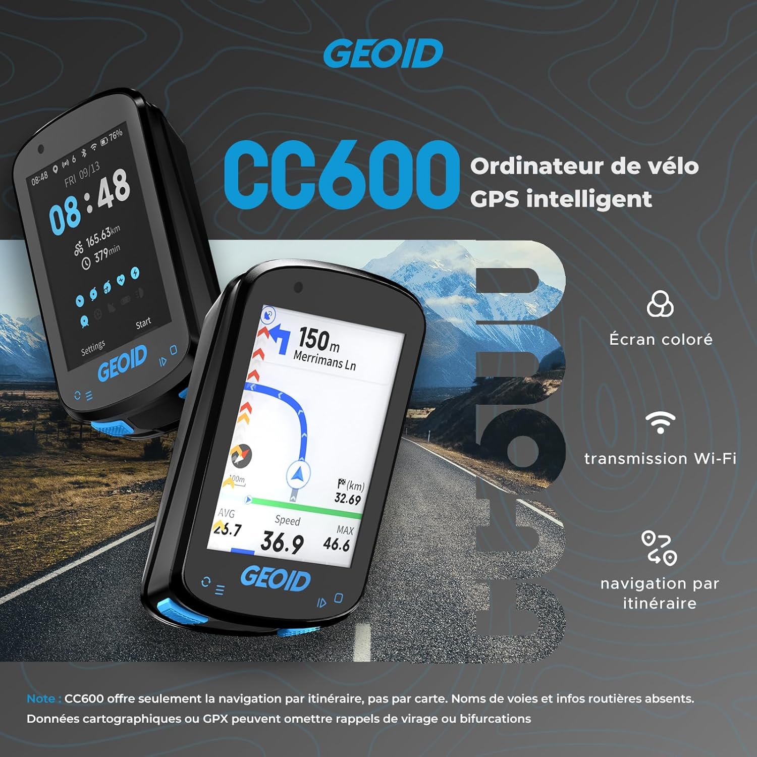 Thumbnail 2 de GEOID CC600 compteur vélo 2,4 pouces