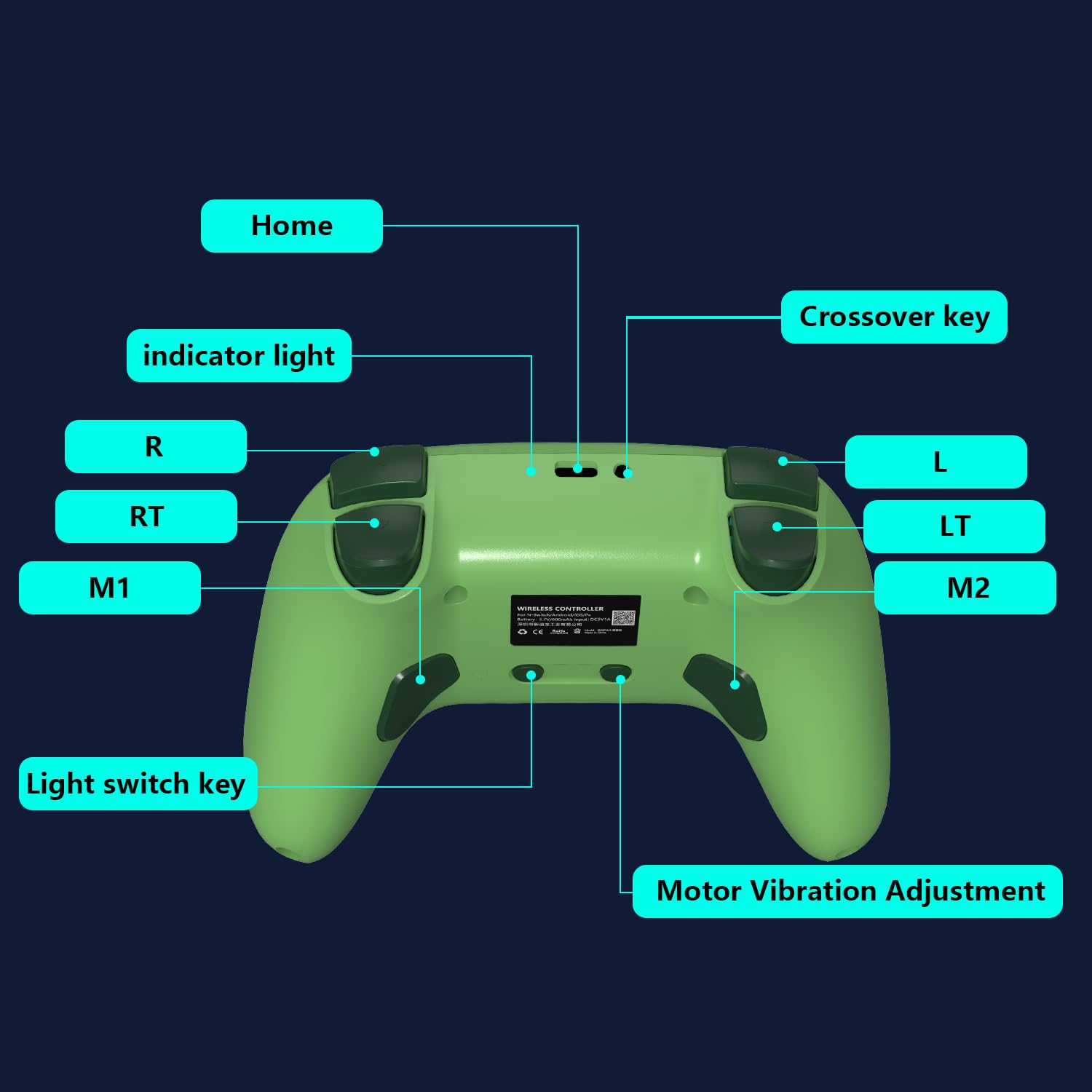 Thumbnail 6 de SZYUYU Switch Controller for Switch 2 / Pro Controller with 7-Color LED, Turbo, Gyro, and Hall Effect Sticks