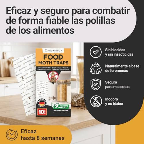 Detalle de Proxinova Trampas polillas de Alimentos (12 unidades) – Vigilancia discreta, sin tóxicos y sin biocidas