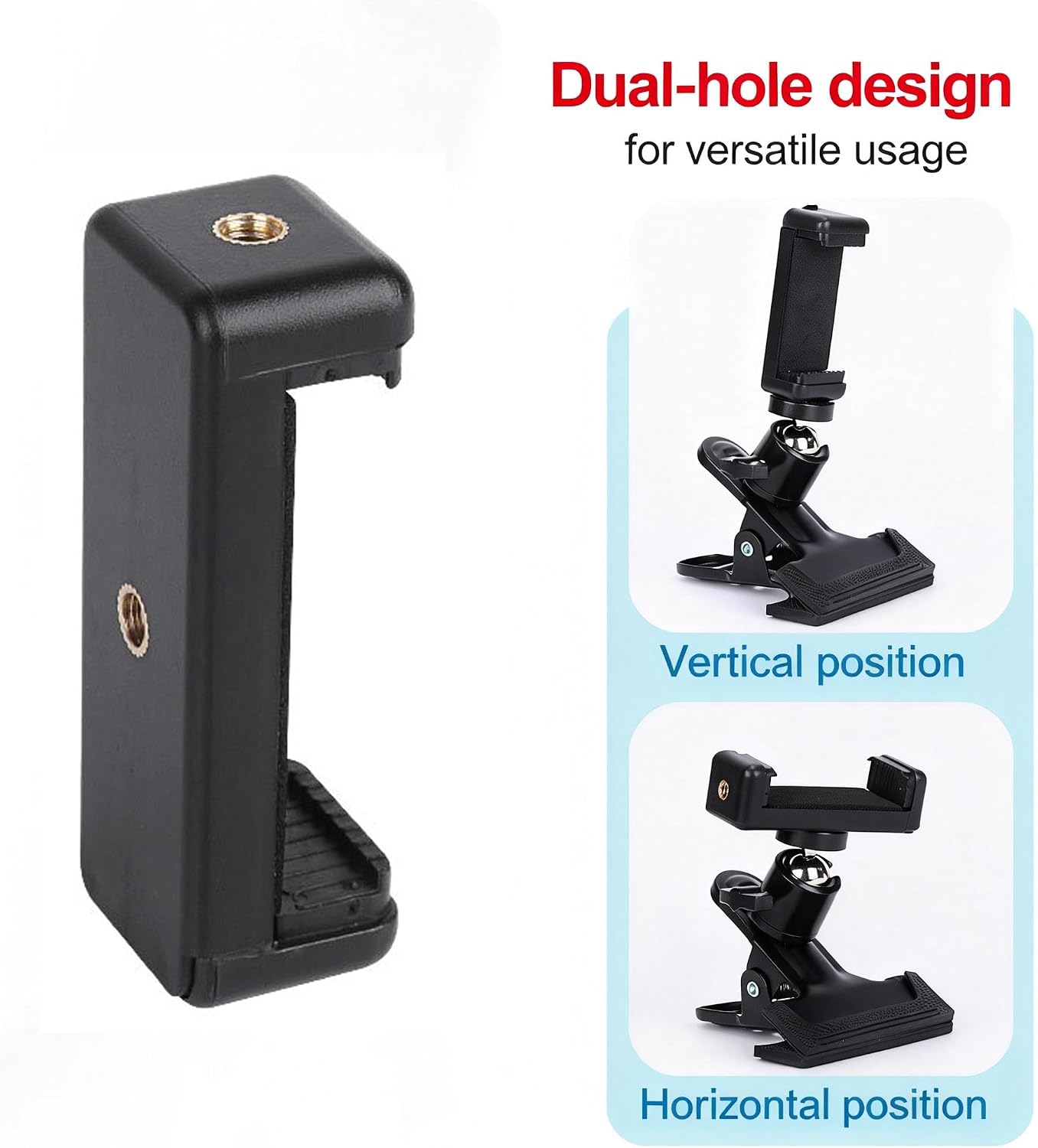 Detalle de BLOBY MI-UK001 Guitar and Bass Headstock Phone Mount, 360° Rotating, Black