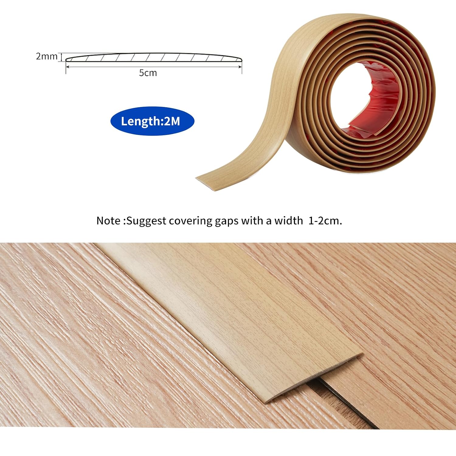 Detalle 2 de PVC Floor Transition Strip 2mm 2m