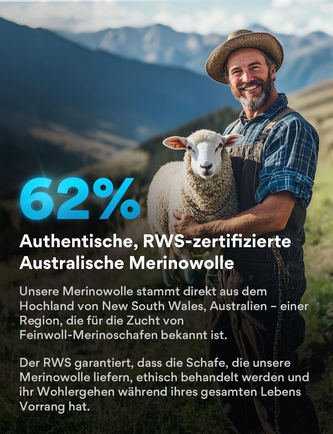 Detalle 2 de Juclise Sommer Merinowolle Wandersocken für Herren – Kompression, Anti-Blasen-Schutz, atmungsaktiv