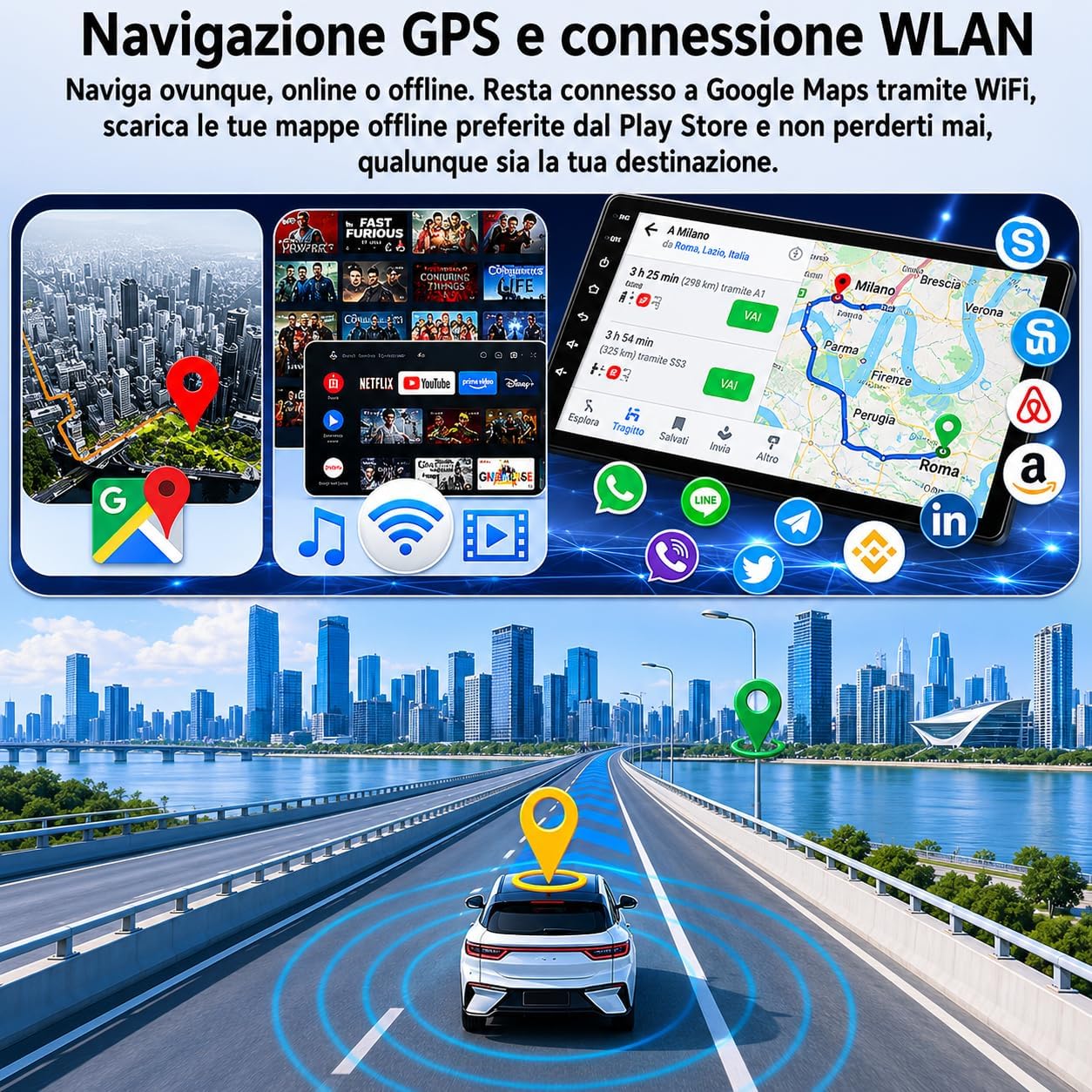 Thumbnail 5 de ACAVICA Autoradio Android 15 4+64GB per Opel Corsa D/Astra/Zafira/Vivaro (8" HD, Split Screen, CarPlay/Android Auto) Nero