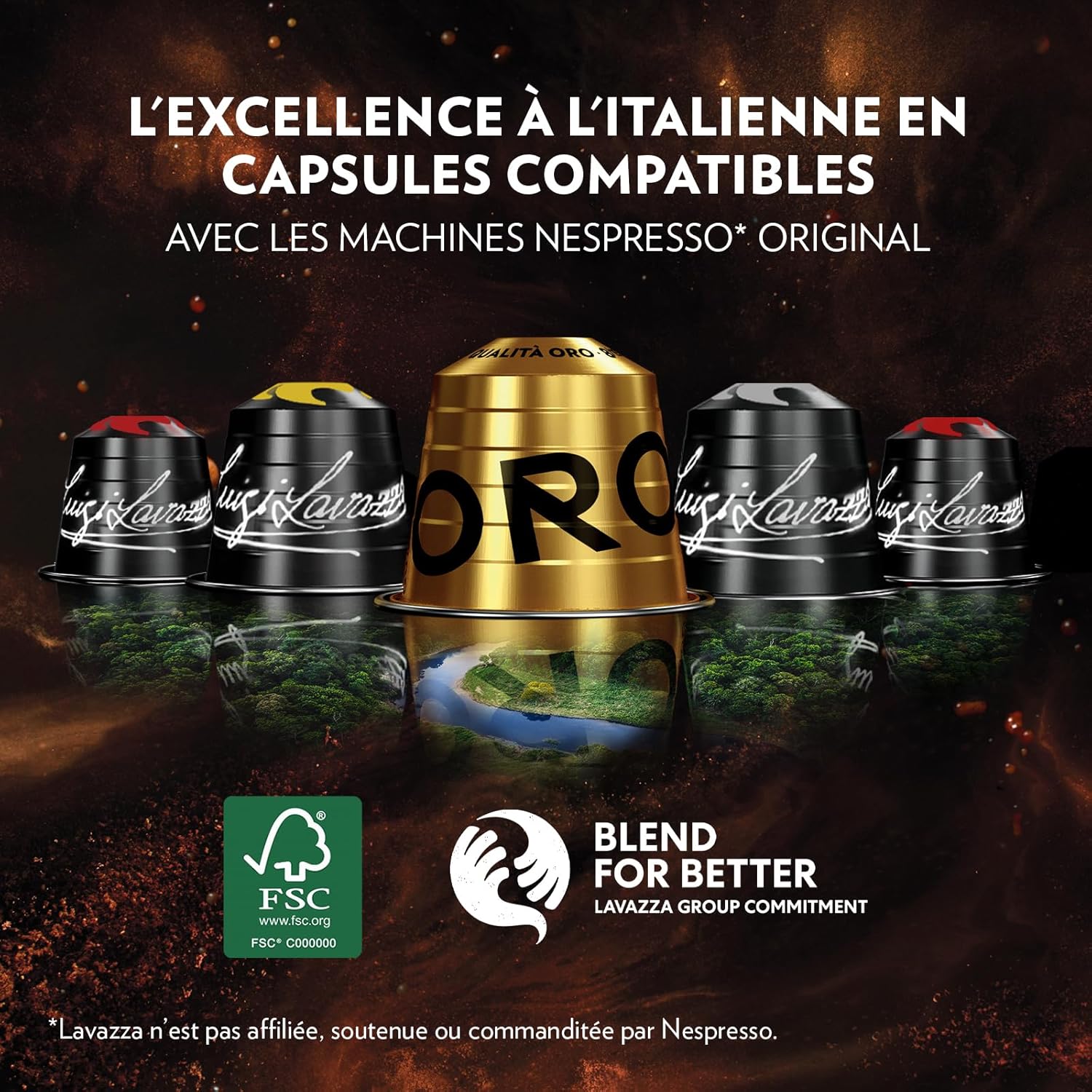 Thumbnail 6 de LAVAZZA Qualità Oro capsules compatibles Nespresso 100