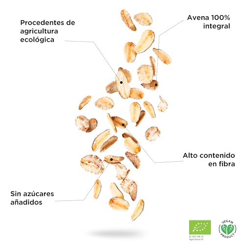 Detalle 2 de Drasanvi SPORT LIVE Copos de Avena Integral BIO 🌾 1kg