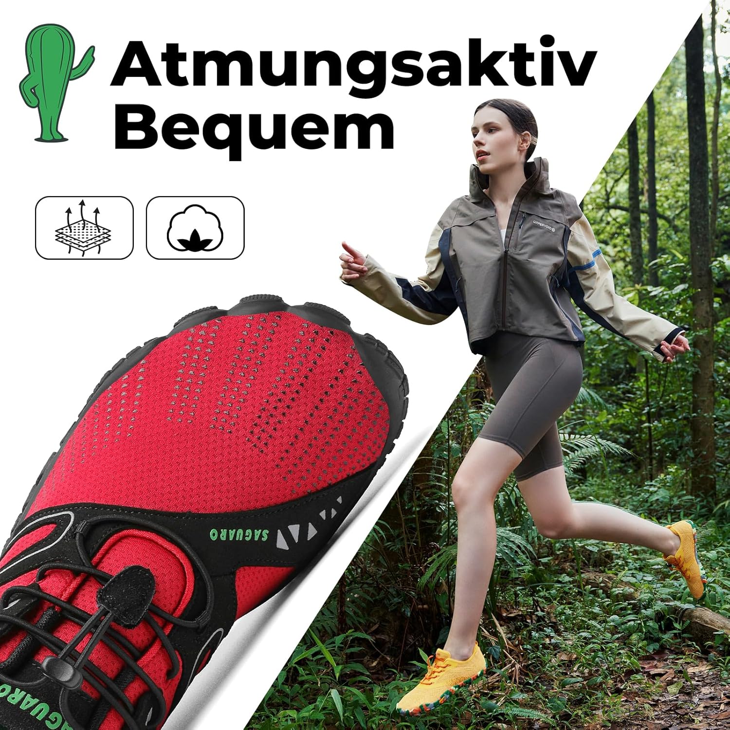 Thumbnail 1 de SAGUARO Unisex Barfußschuhe Outdoor – Barfuß Traillaufschuhe mit Zero-Drop-Sohle (Gr. 36–48)