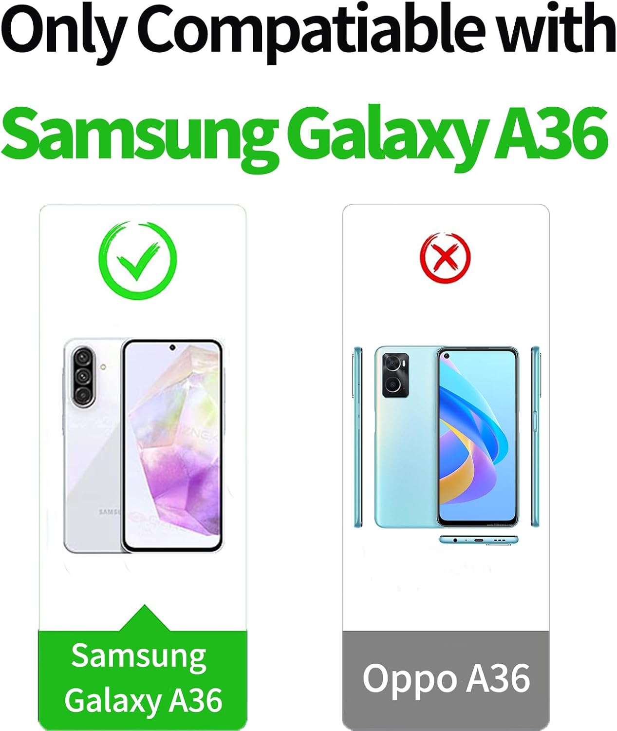 Detalle 2 de LeYi Galaxy A36 5G case with ring stand