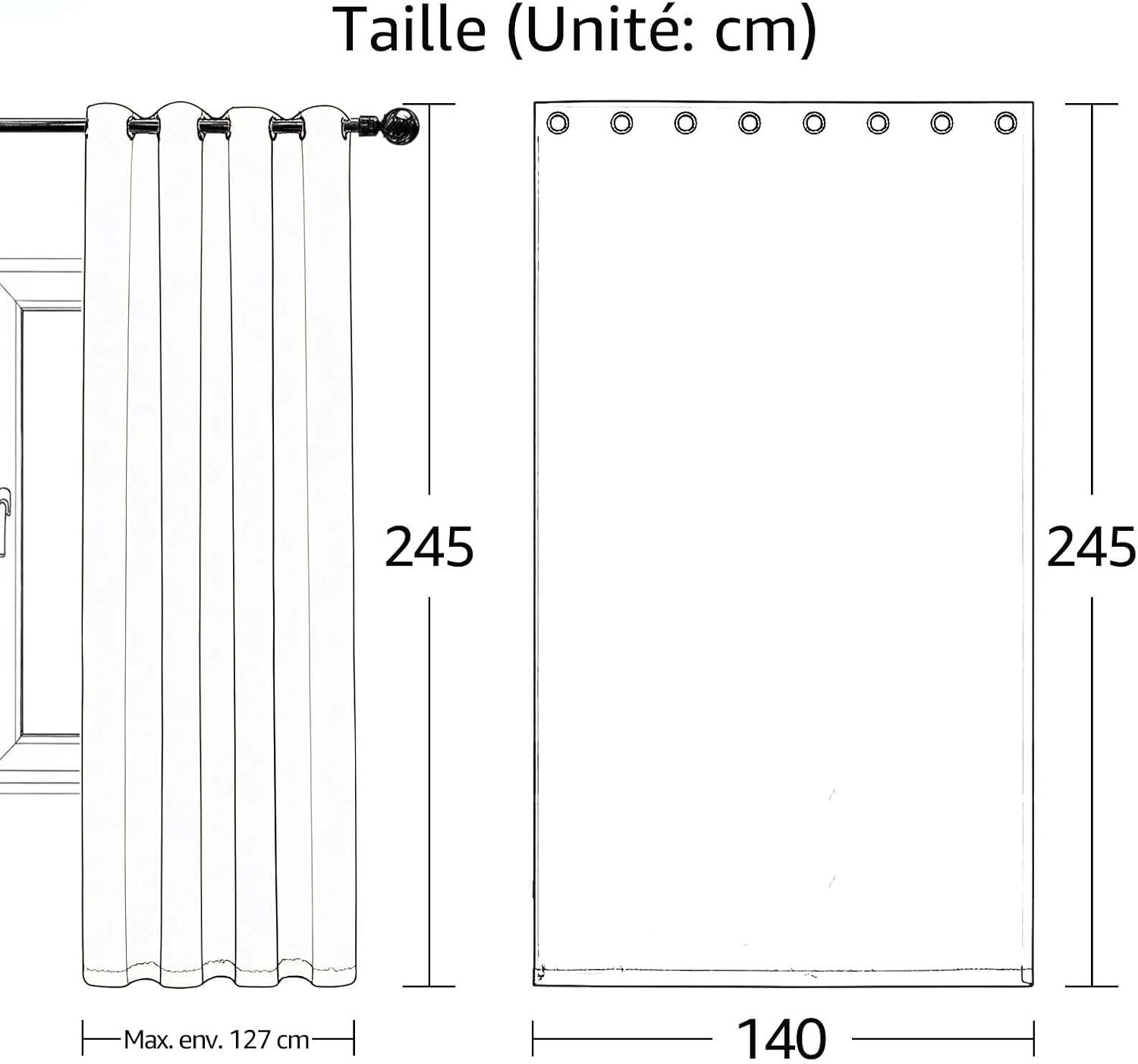 Thumbnail 1 de TOPICK Rideau Isolation Lumineux 140x246 cm, vert sauge