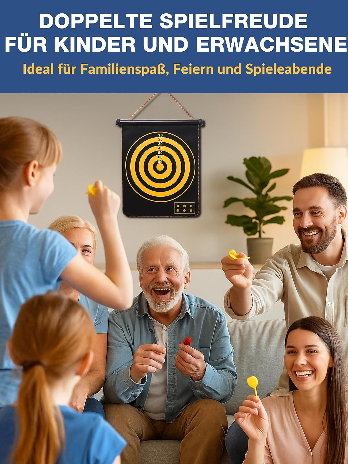 Detalle 2 de BATURU Magnetische Dartscheibe für Kinder ab 4 Jahren