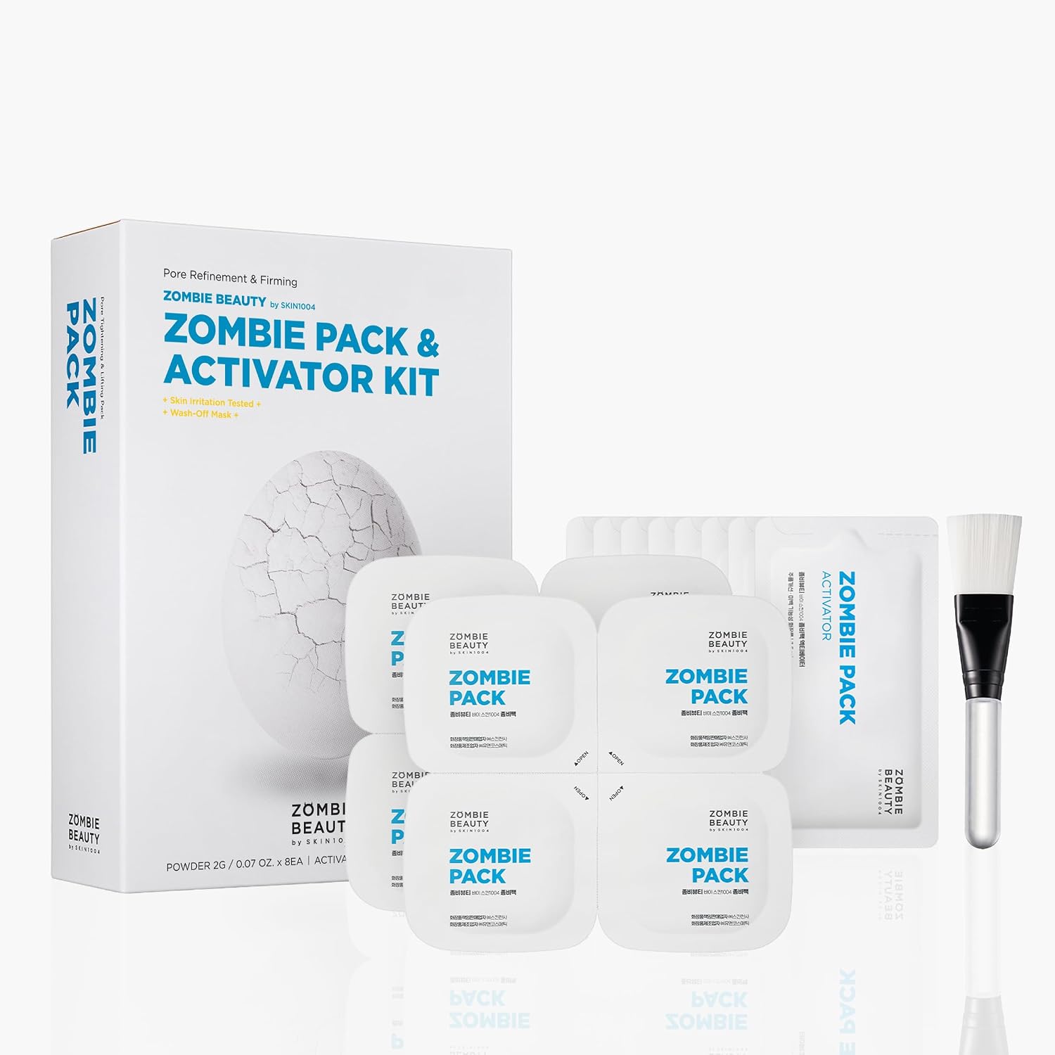 Detalle 2 de Skin1004 Face Lift Peeling Zombie Box, poeder met 8 behandelingen en borstel