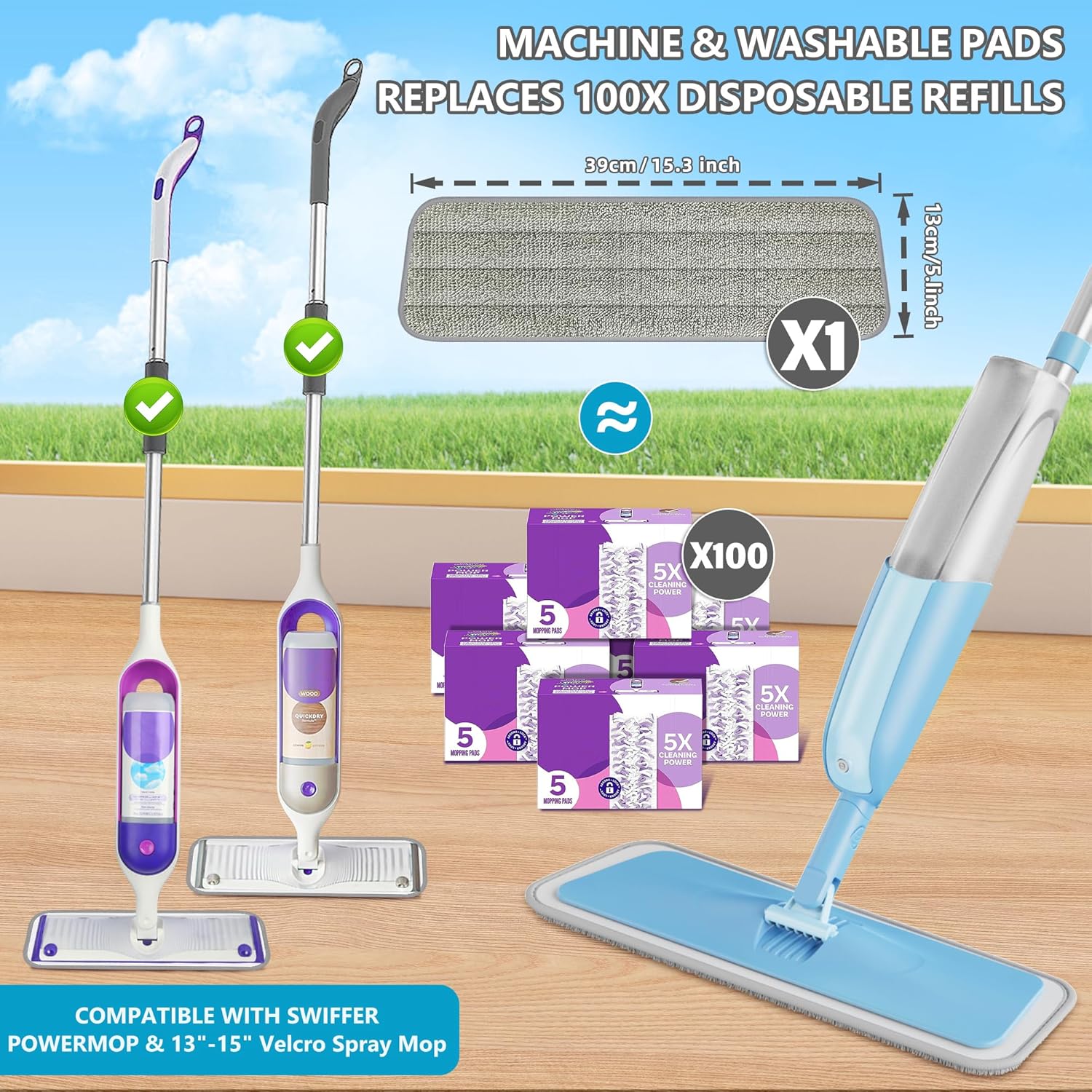 Detalle 2 de MEXERRIS Wet Mop Spray Cleaner 410ml