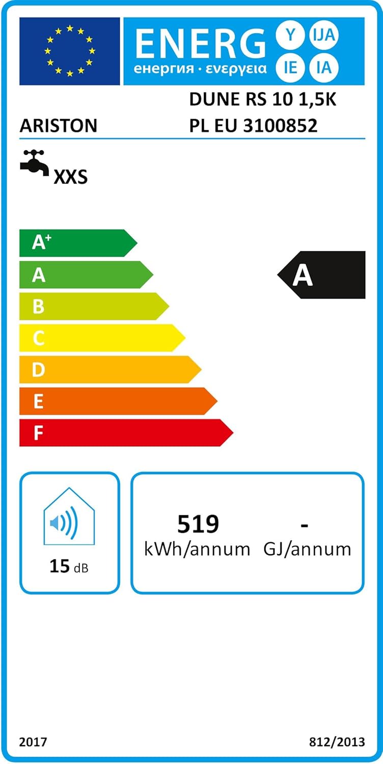 Thumbnail 6 de Ariston Dune RS: Scaldabagno Elettrico da 10 L con Display LED e installazione in Italia