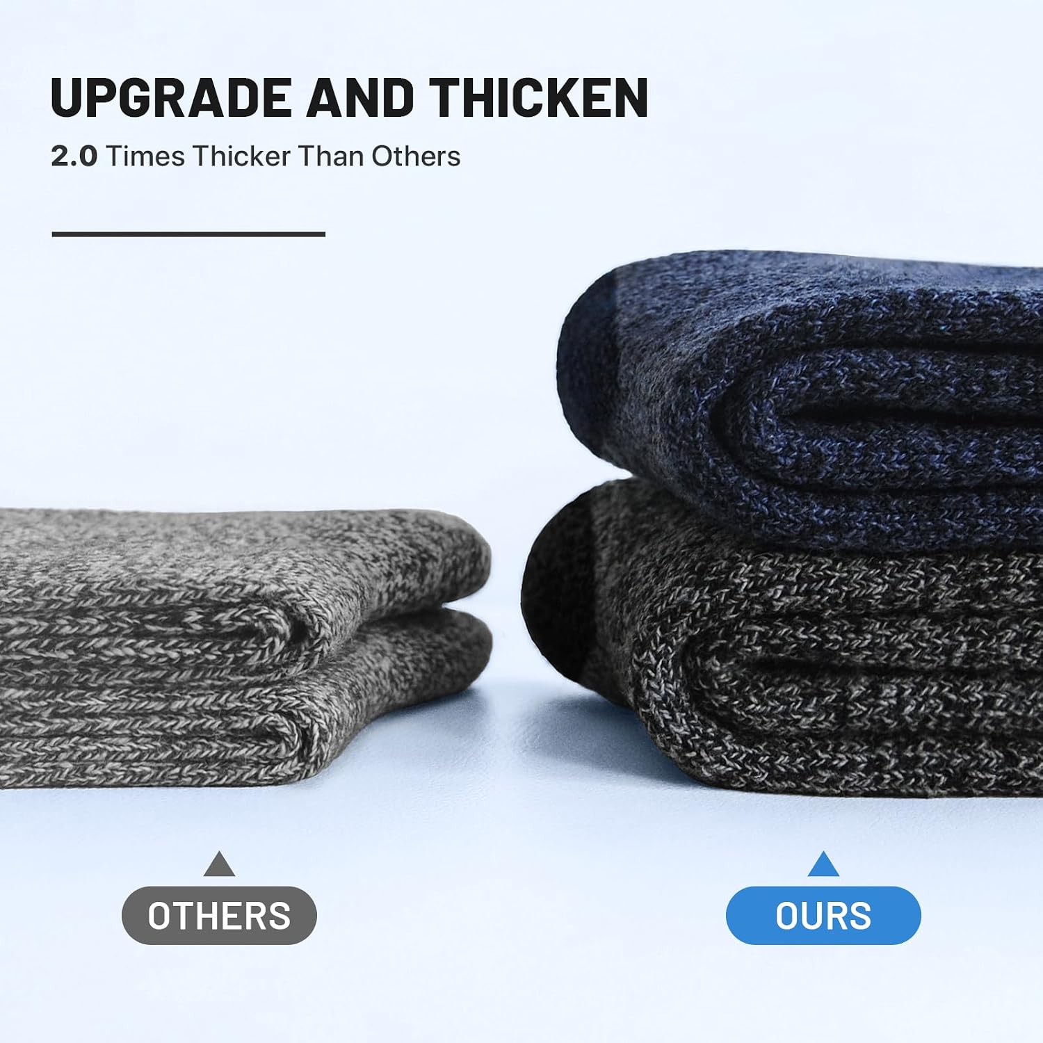 Thumbnail 2 de SIMIYA Merino Wool Socks for Men (5 Pairs) – thick thermal crew hiking socks