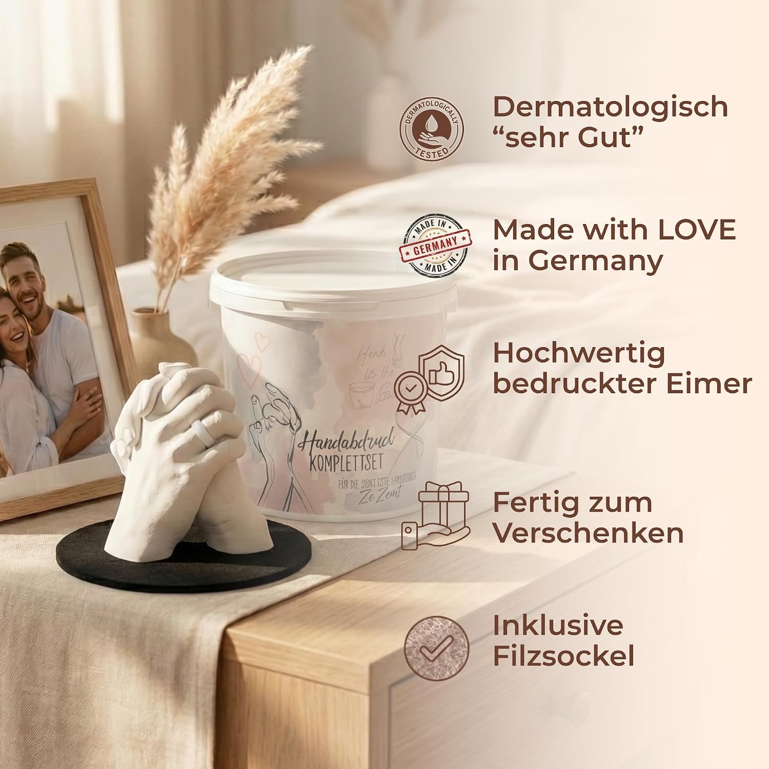 Thumbnail 4 de 3D Handabdruck Set für Paare