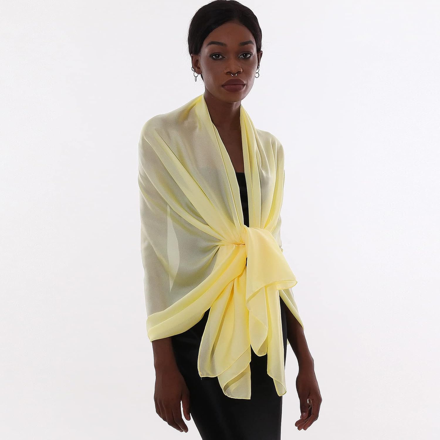 Thumbnail 2 de PIOYMEYA Sciarpa donna leggera tipo pashmina per cerimonia, foulard elegante in stile scialle