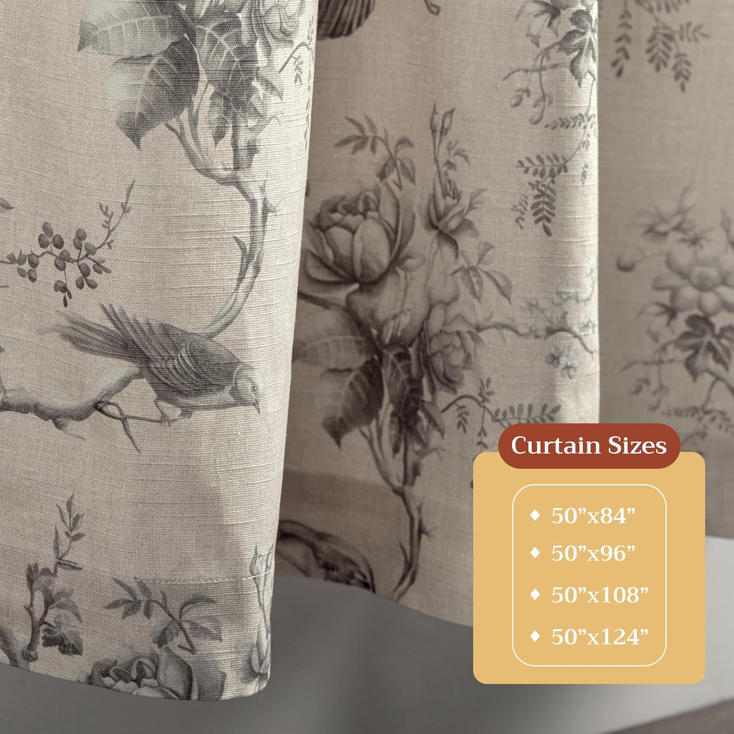 Thumbnail 3 de Maison d' Hermine Turin 100% Cotton Light Filtering Curtains (Two Panels, Rod & Loop Pockets)