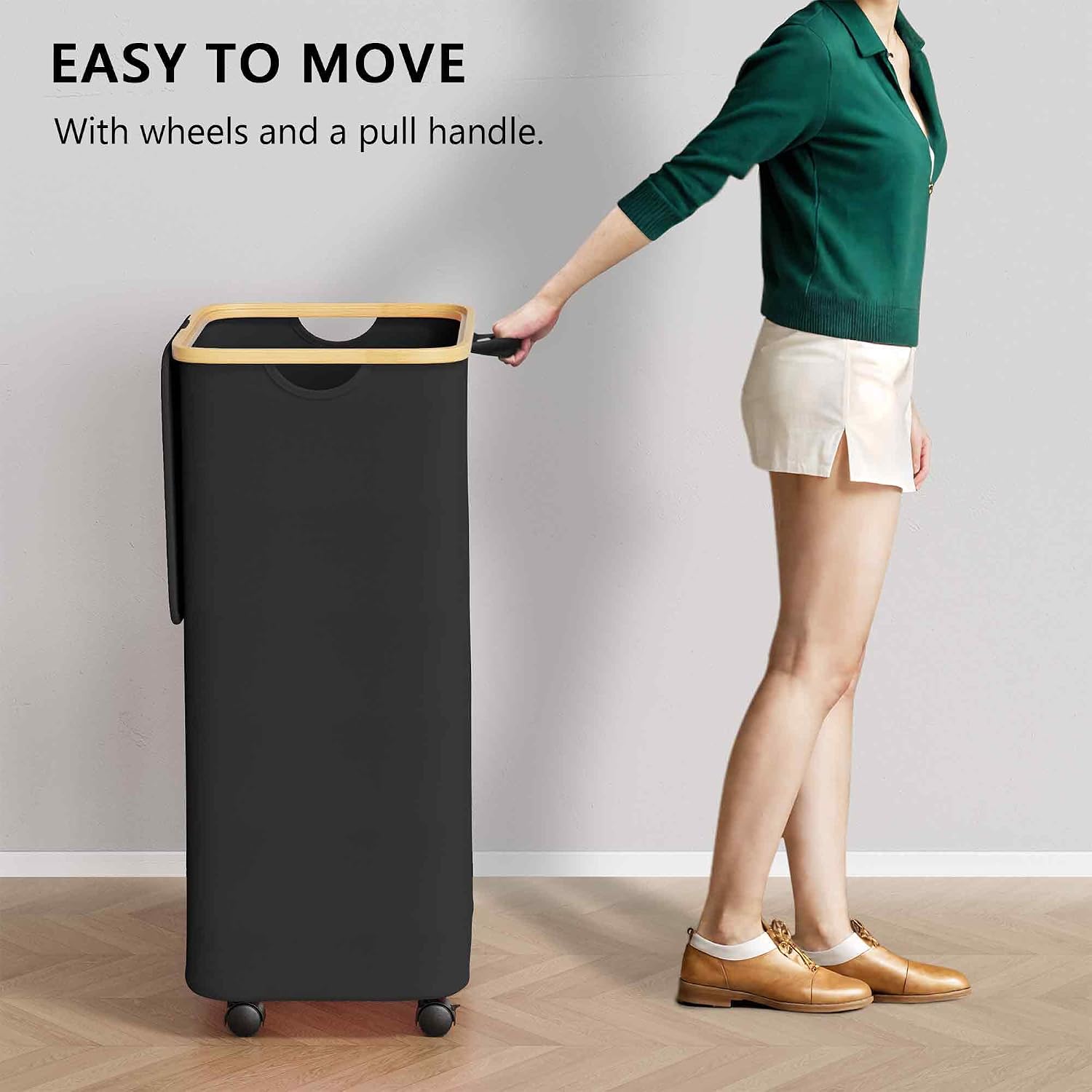Thumbnail 3 de SUOCO 100L Rolling Laundry Hamper